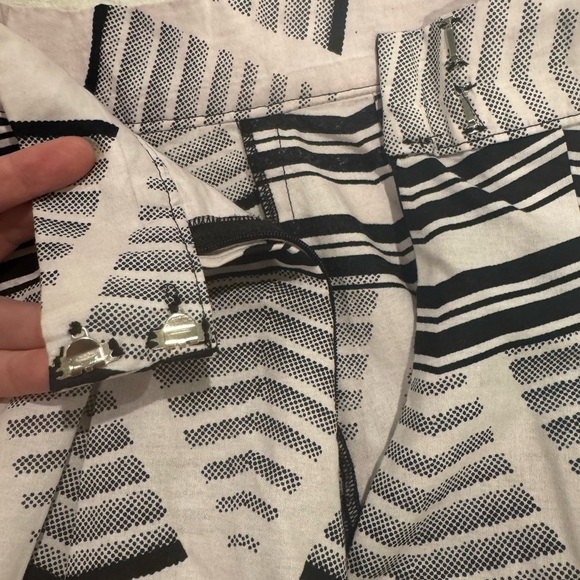 Francis + Benedict black and white geometric maxi skirt with pockets African - Picture 4 of 8